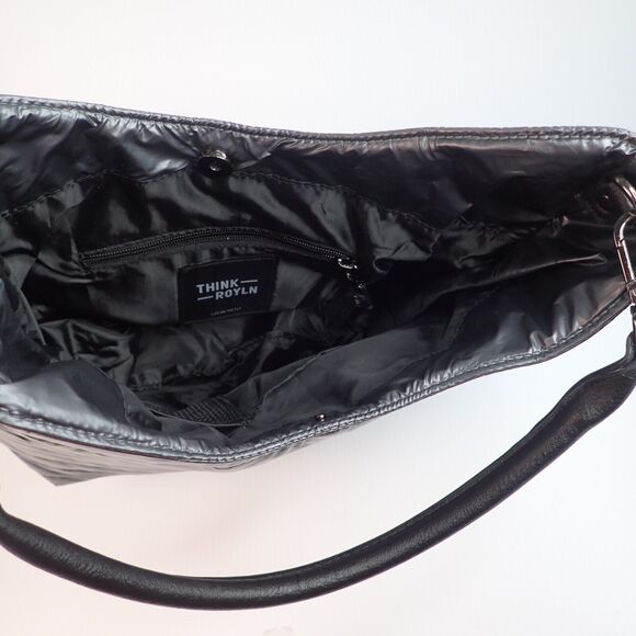 Think Royln Hobo The Beverly Pearl Gray Puffer Bag - Picture 3 of 13